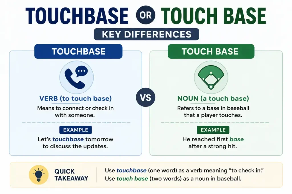 Touchbase or Touch Base Key Differences