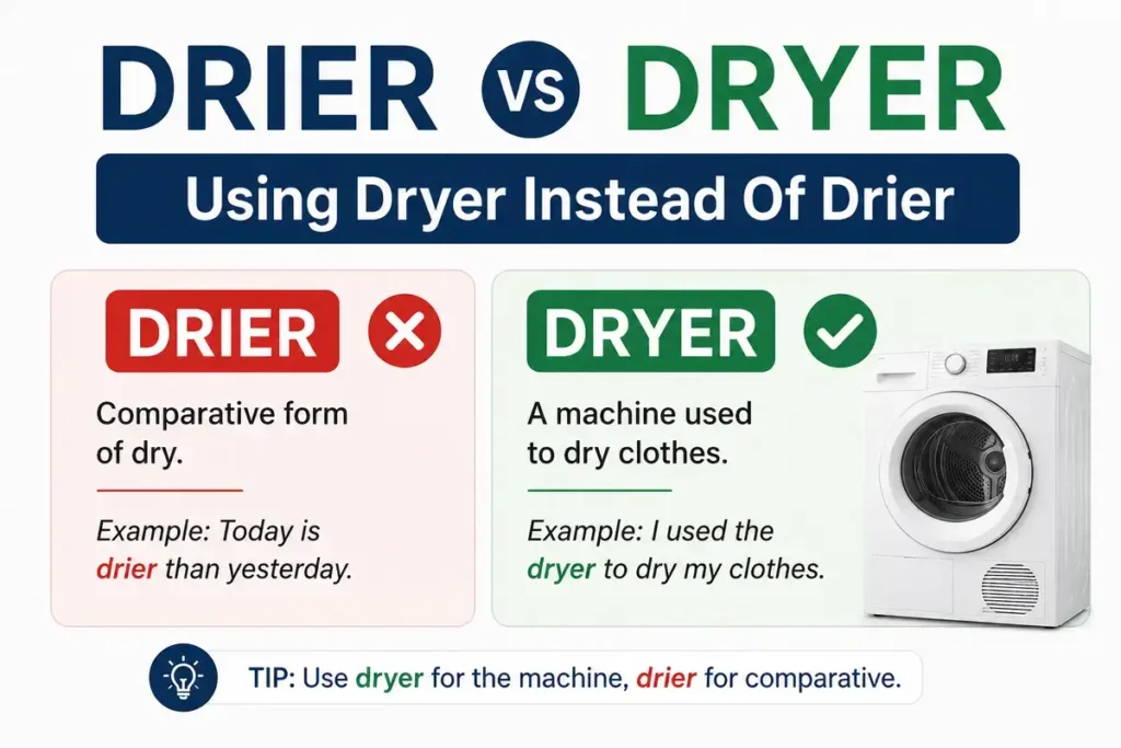 Using Drier For A Machine Drier vs Dryer