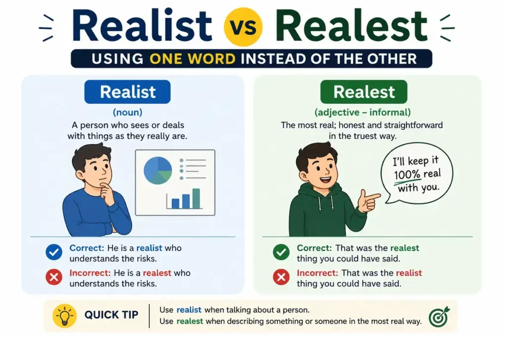 Realist vs Realest Using One Word Instead Of The Other