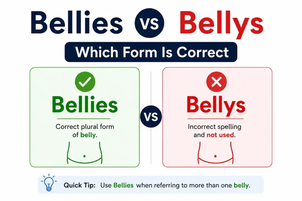Which Form Is Correct Bellies vs Bellys