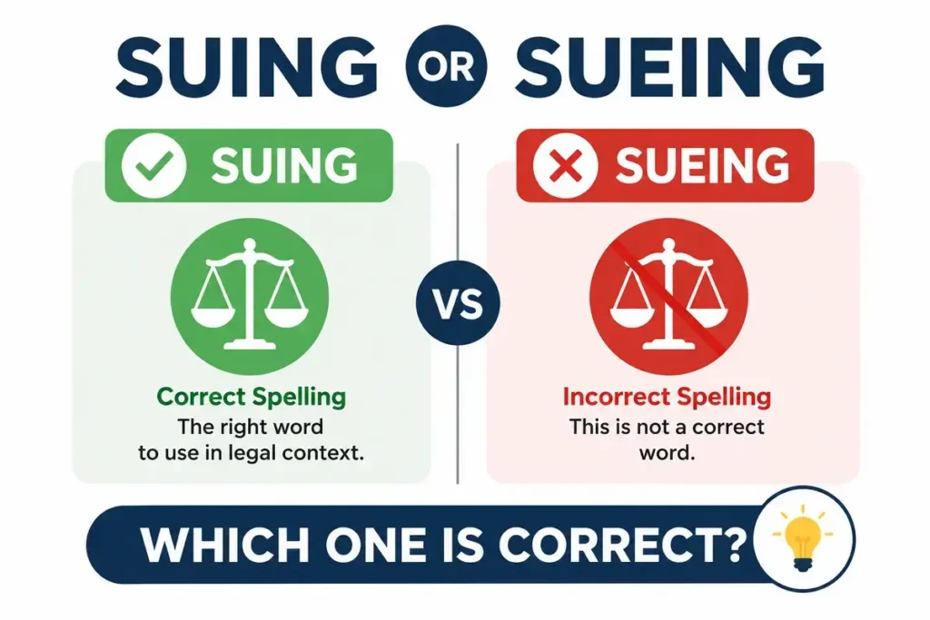 Suing or Sueing Which One Is Correct