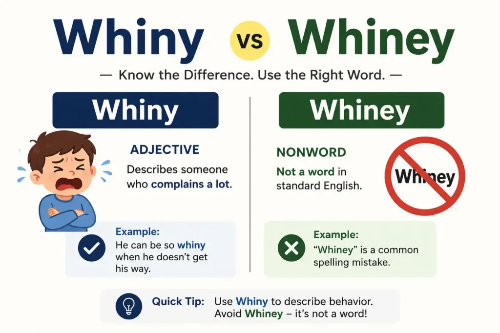 Whiny vs Whiney: The Ultimate Grammar Guide (2026)