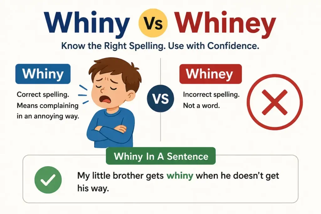 Whiny vs Whiney Examples In Sentences