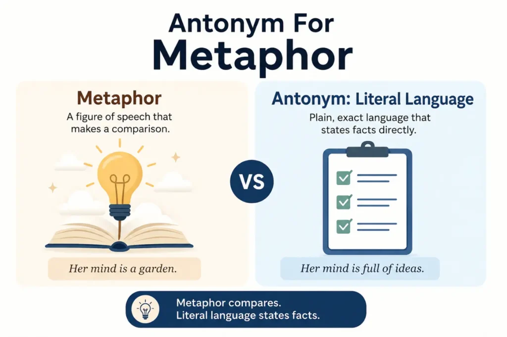 Antonym For Metaphor