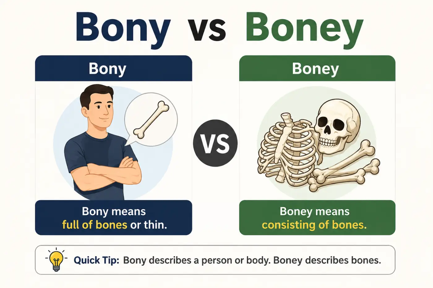 Bony vs Boney: 5 Simple Rules to Never Get It Wrong