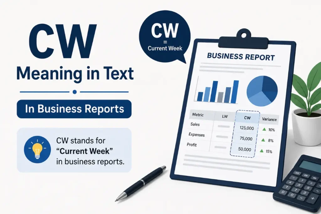 CW Meaning in Text explained for business reports and workplace communication.