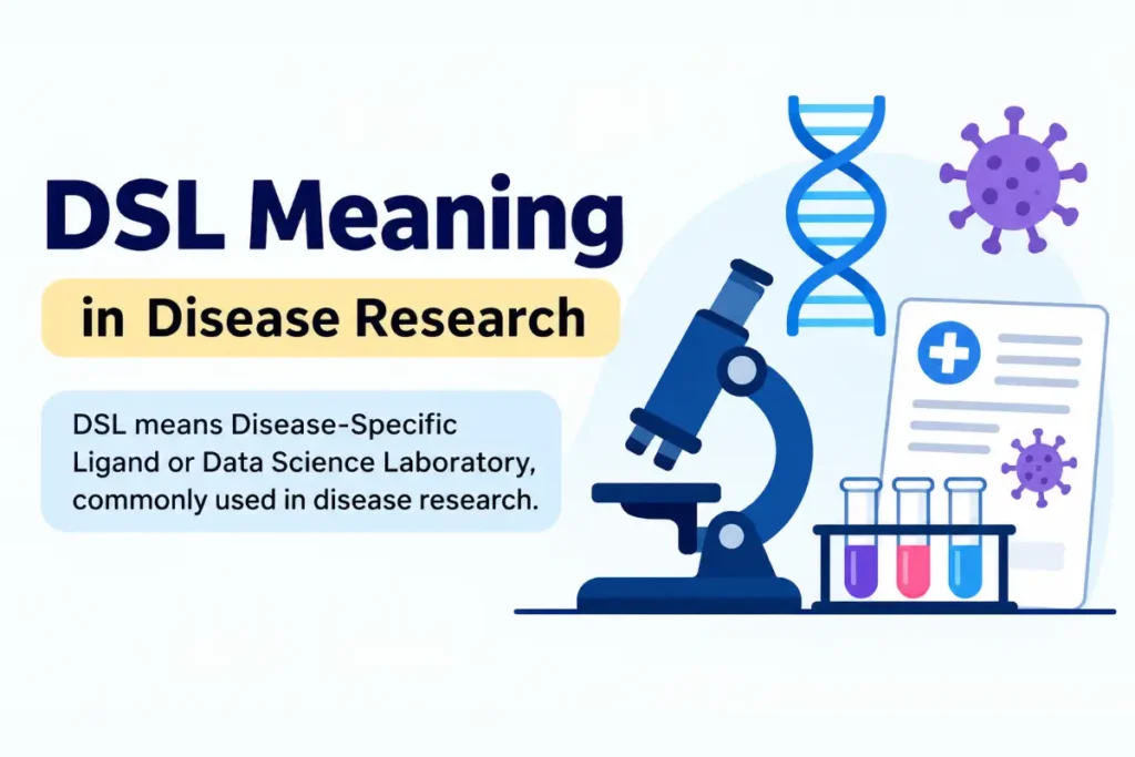 DSL Meaning explained in disease research with a clear medical research infographic.