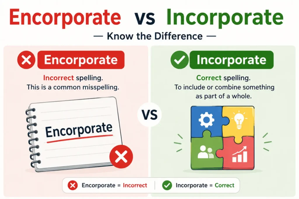 Encorporate vs Incorporate: Common Mistake Explained (2026)
