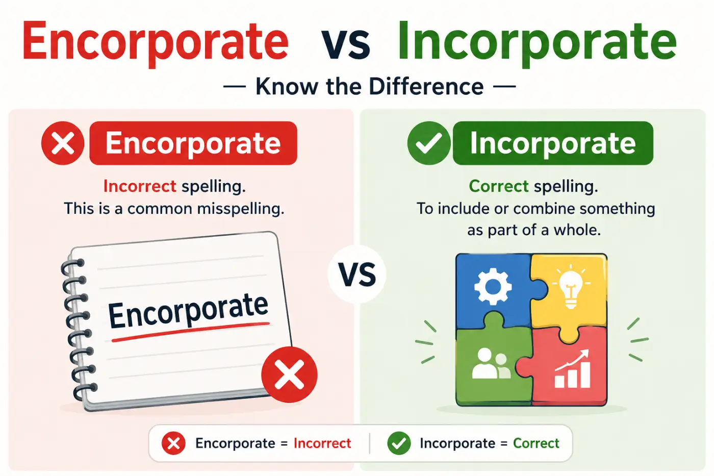 Encorporate vs Incorporate: Common Mistake Explained (2026)
