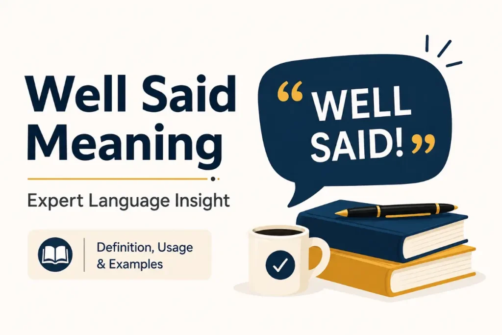 Well Said Meaning explained with expert language insight, usage examples, and clear grammar guidance.