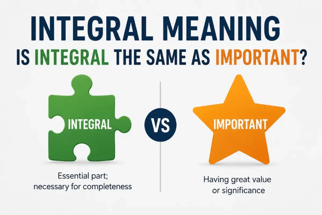 Integral Meaning: Is Integral the Same as Important? A clear grammar comparison.