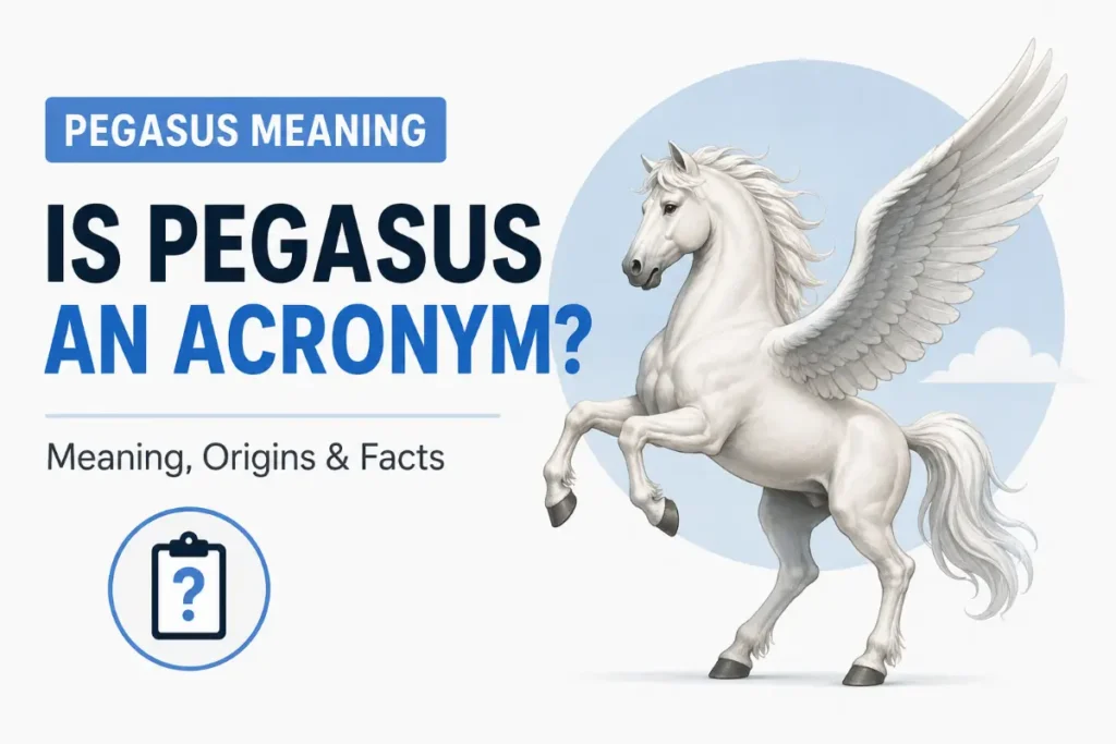 Pegasus meaning: Is Pegasus an acronym? Explore its origin and meaning.