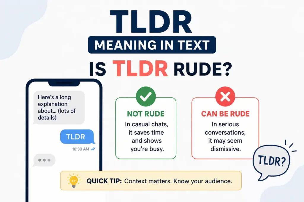 TLDR Meaning In Text: Is TLDR rude?

