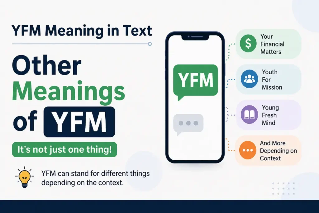 YFM Meaning in Text: other meanings of YFM explained clearly with context examples.