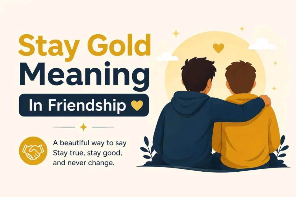 Stay Gold Meaning explained in friendship as a message of loyalty, kindness, and staying true.