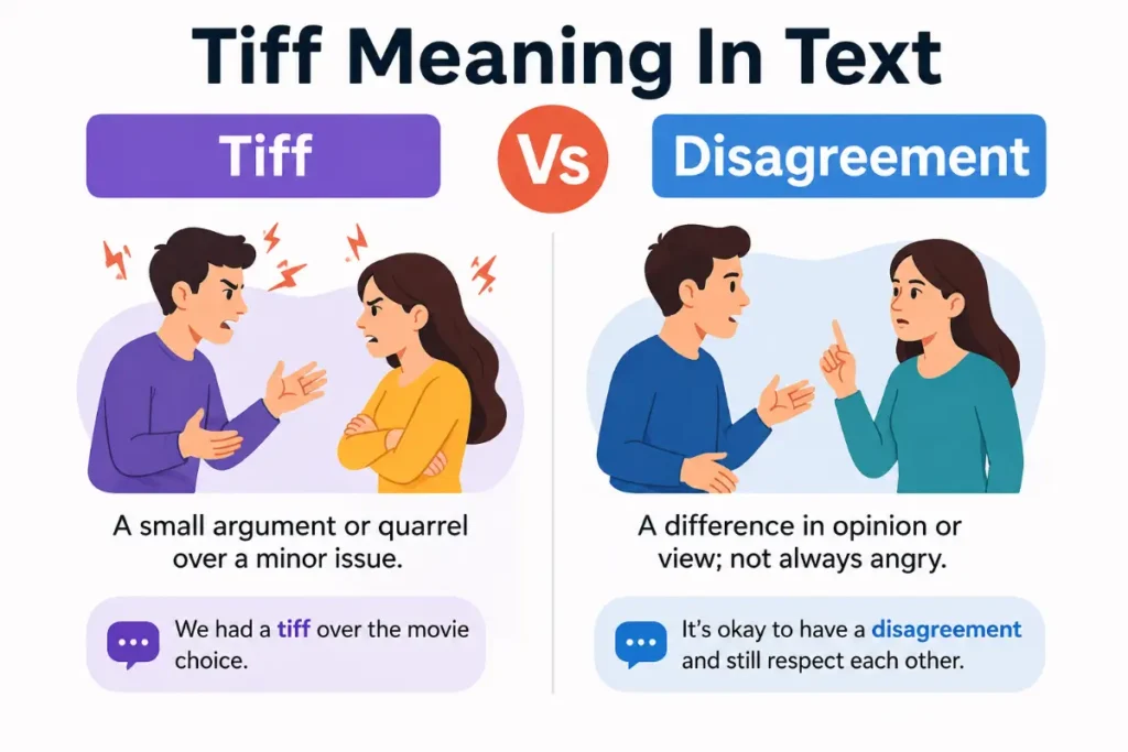 Tiff Meaning In Text: Tiff vs. Disagreement.