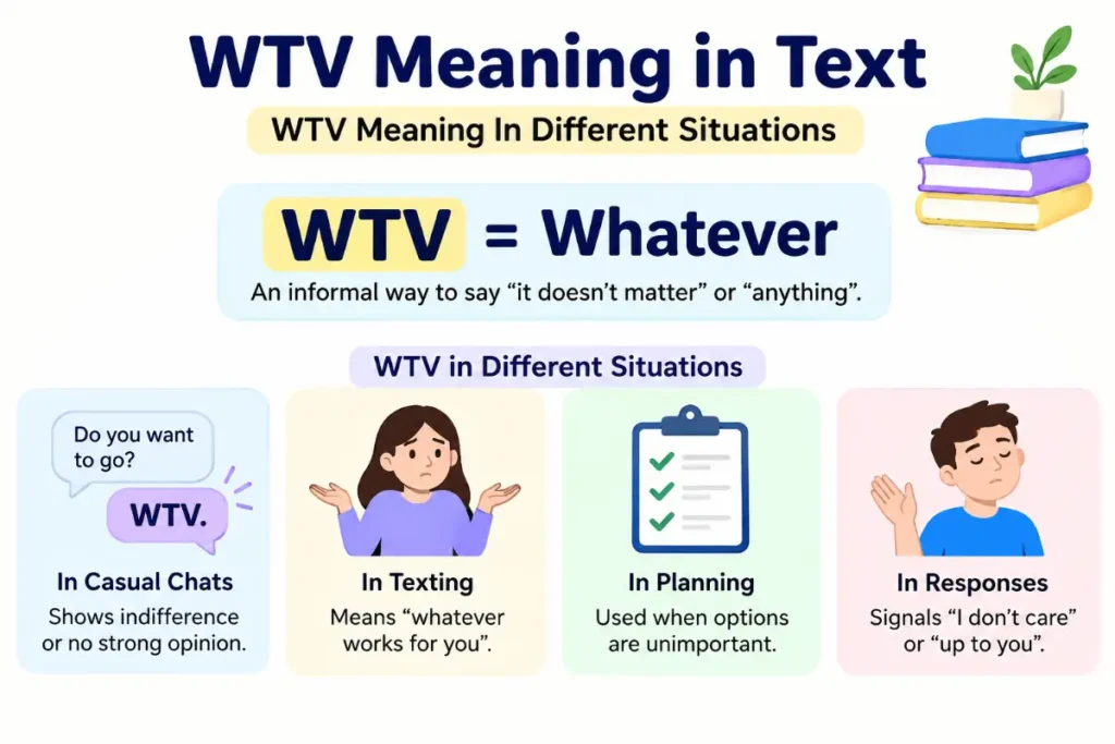 WTV Meaning in Text explained with examples of WTV meaning in different situations.