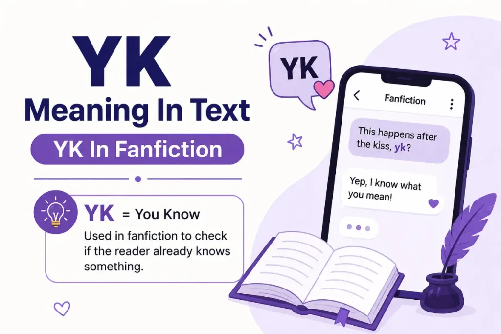 YK Meaning In Text explained with a simple fanfiction example showing YK as You Know.