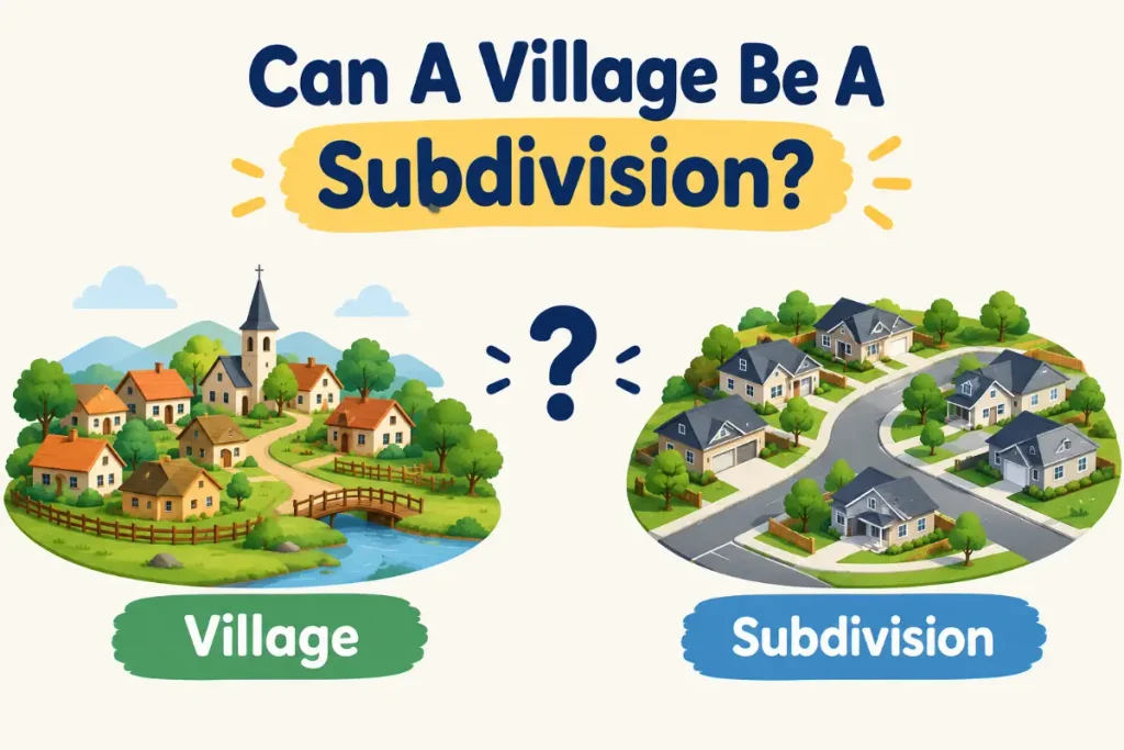 Village vs Subdivision: Can a Village Be a Subdivision?