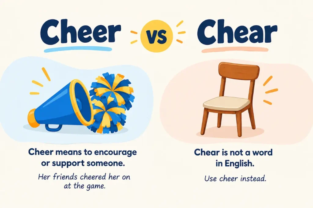 Cheer vs Chear: Which Word Is Right? 7 Clear Examples (2026)