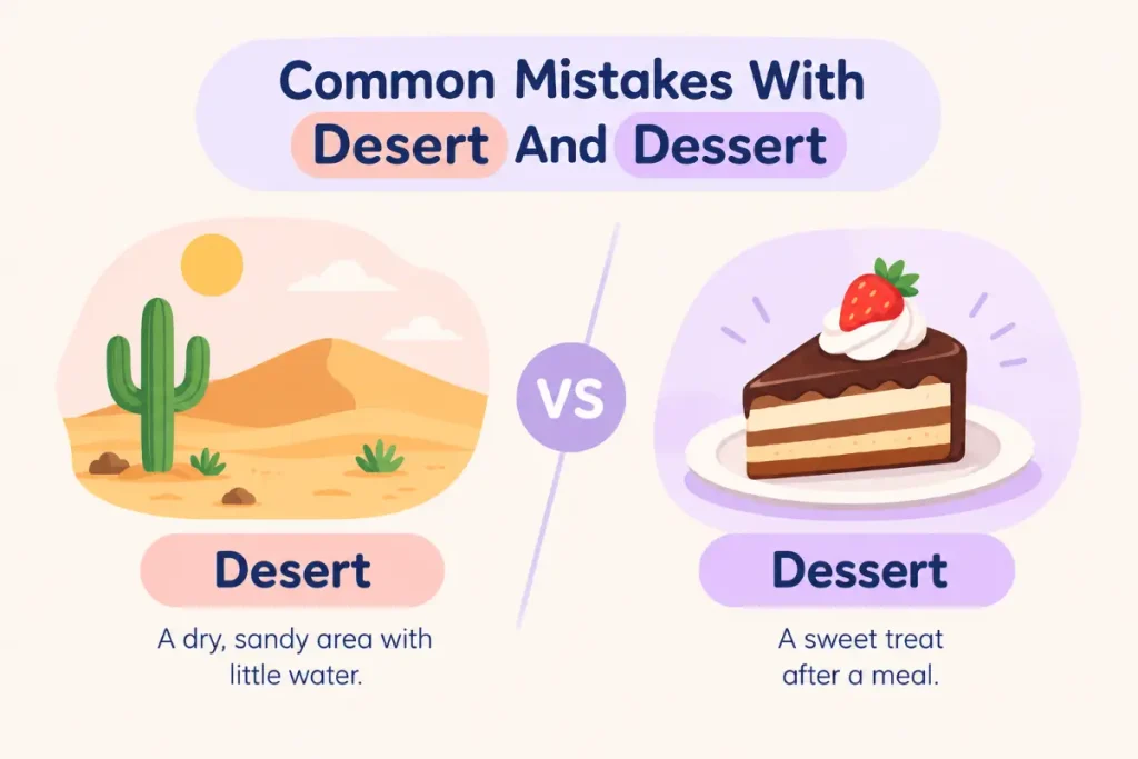 Desert vs Dessert: Common Mistakes With Desert And Dessert.
