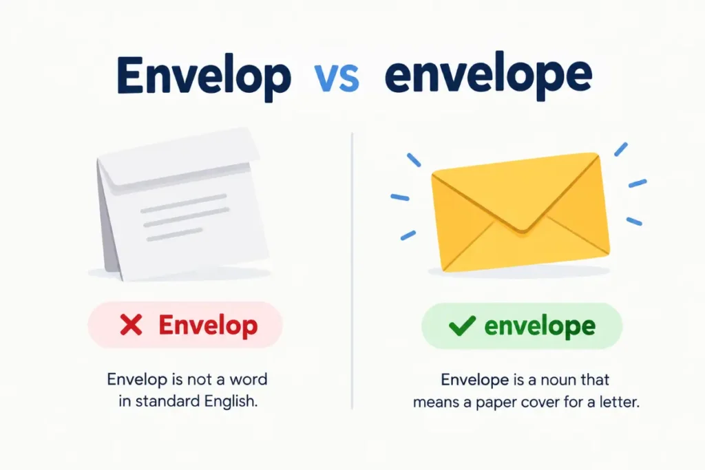 Envelop vs Envelope: Which Spelling Is Correct? (2026 Guide)