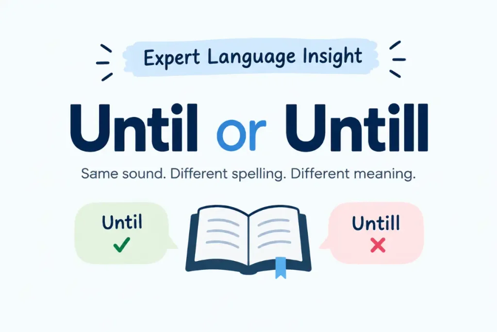 Until or Untill explained with correct and incorrect spelling for clear Expert Language Insight.