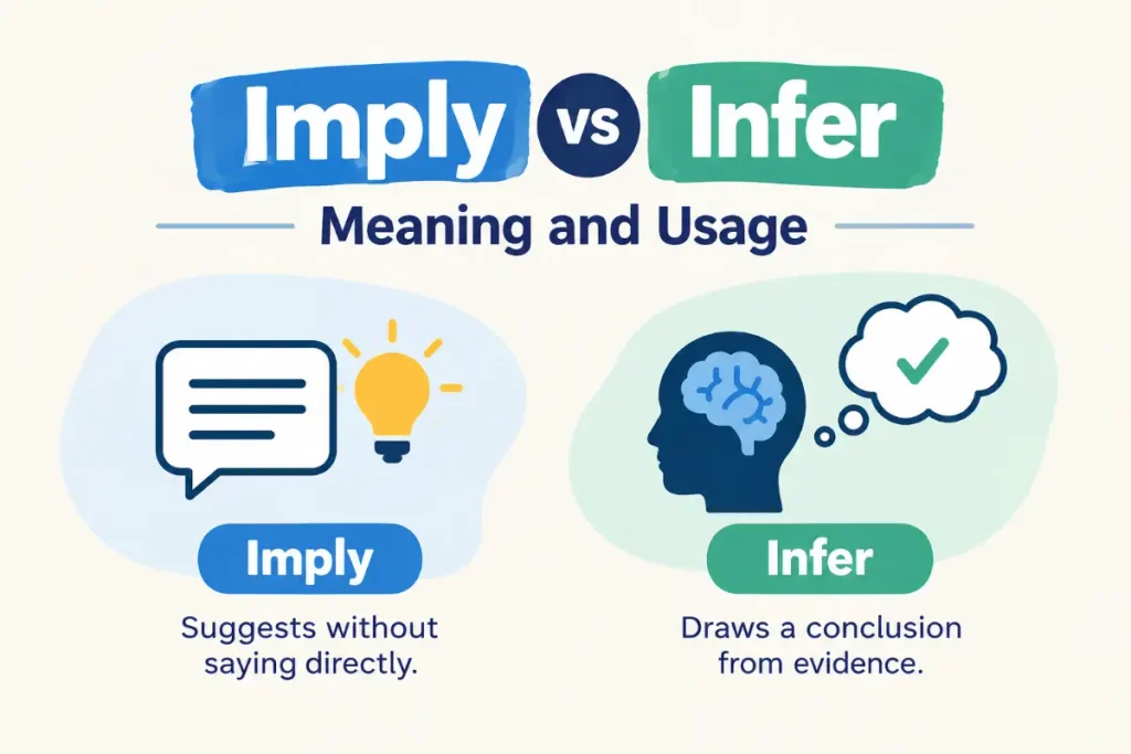Imply vs Infer: infer meaning and usage explained clearly.