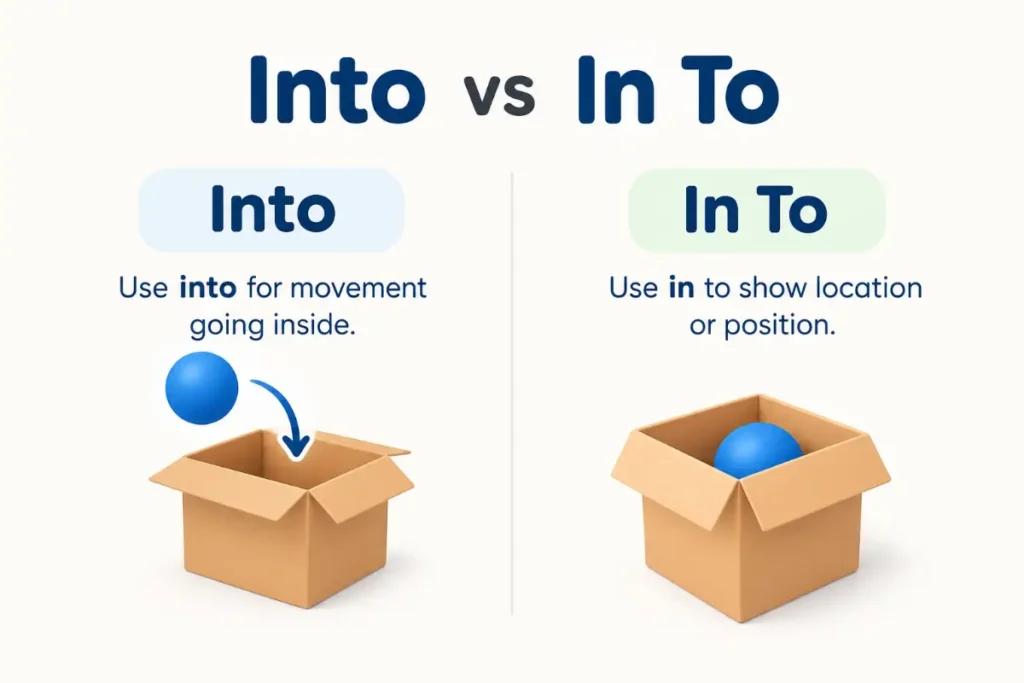 Into vs In To: How to Use Each Correctly in 2026