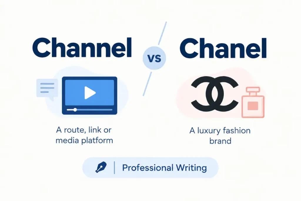Channel vs Chanel: clear grammar guide for professional writing and word usage.
