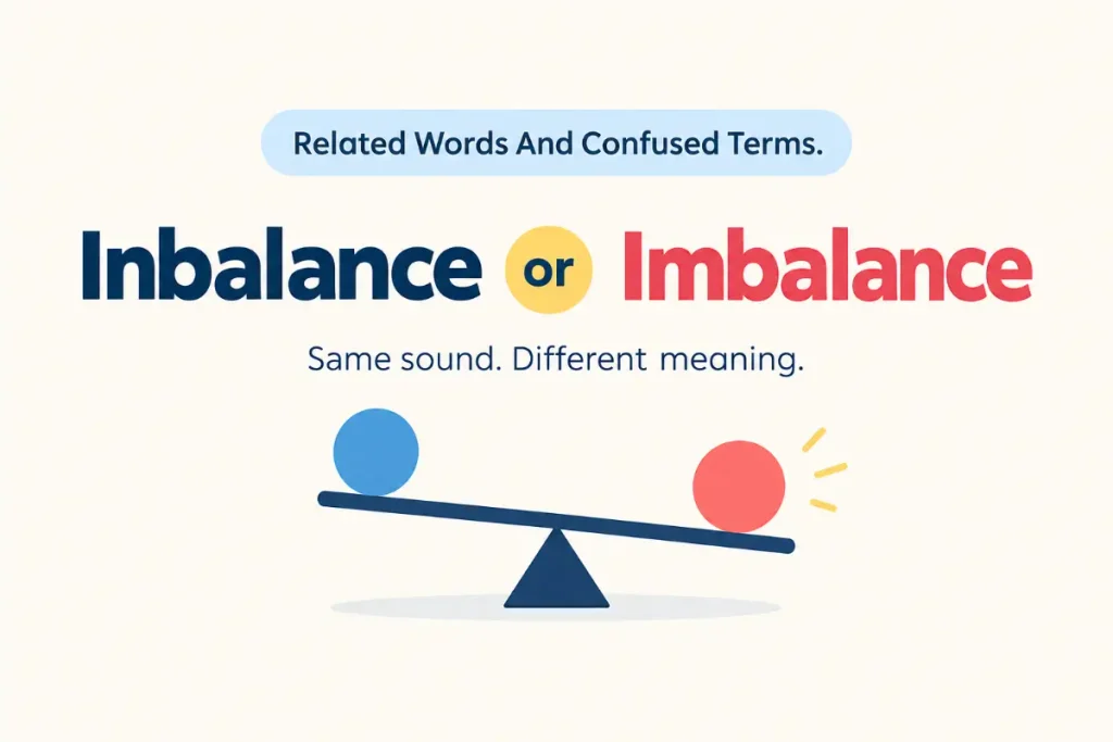 Inbalance or Imbalance explained with a clear grammar comparison of the two confused terms.