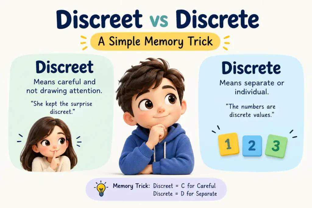Discreet vs Discrete: A Simple Memory Trick for Grammar