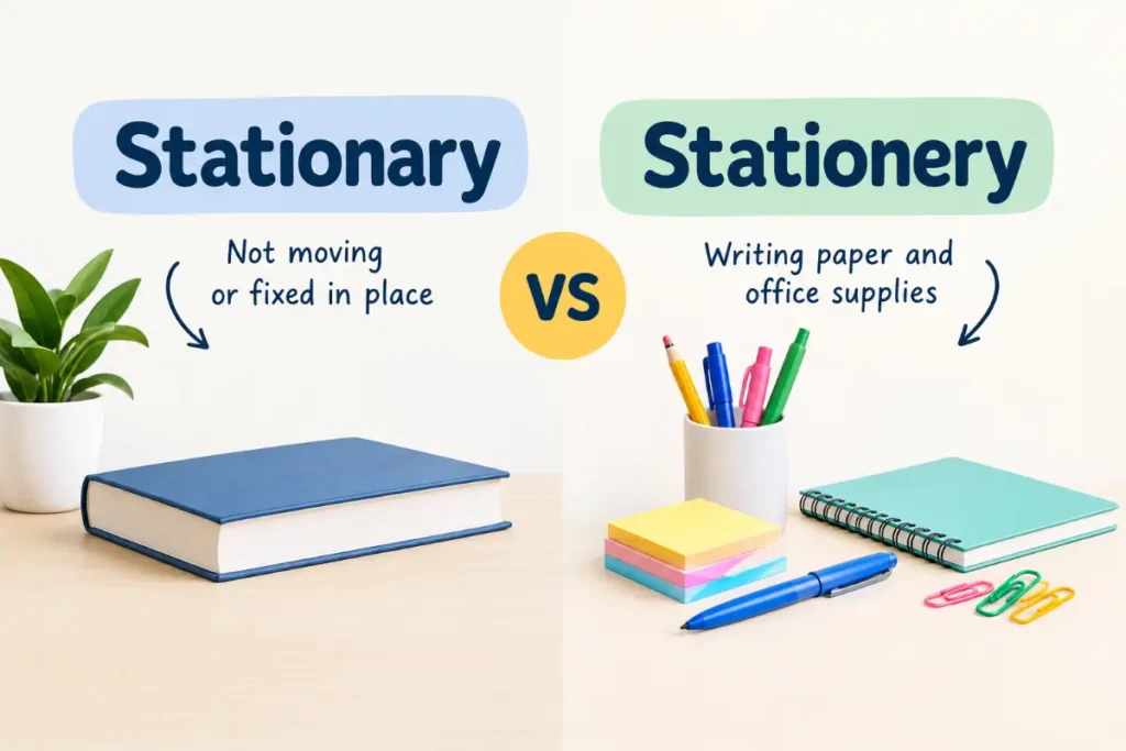 Stationary vs Stationery: Which Spelling Is Correct? 2026 Guide