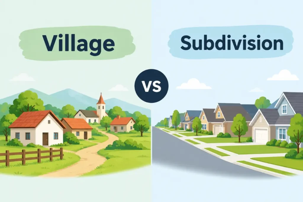 Village vs Subdivision: Don’t Mix Them Up! (2026 Guide)