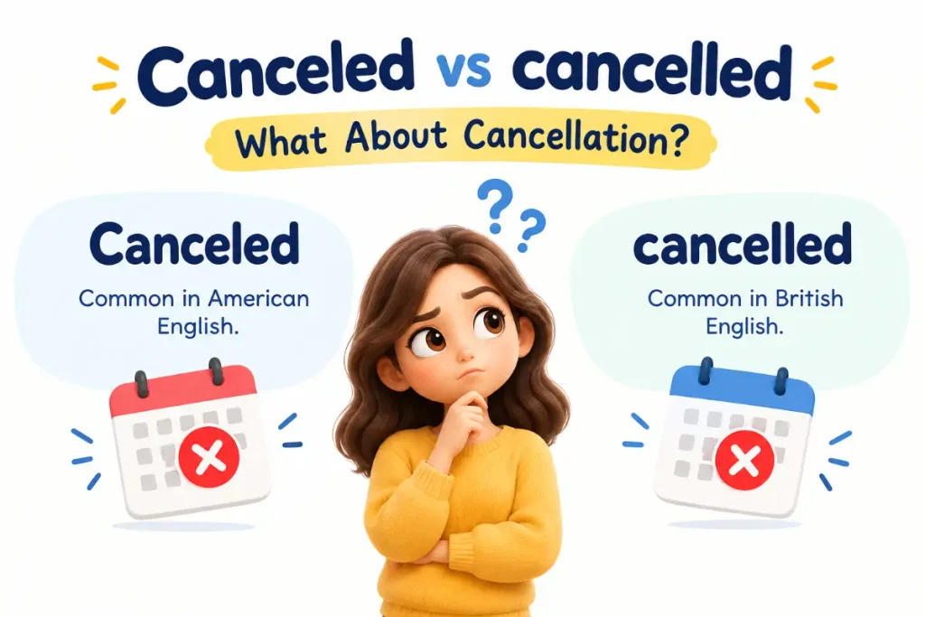 Canceled vs cancelled: what about cancellation in American and British English?