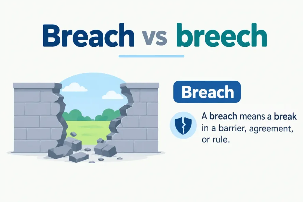 Breach vs breech: what does breach mean?