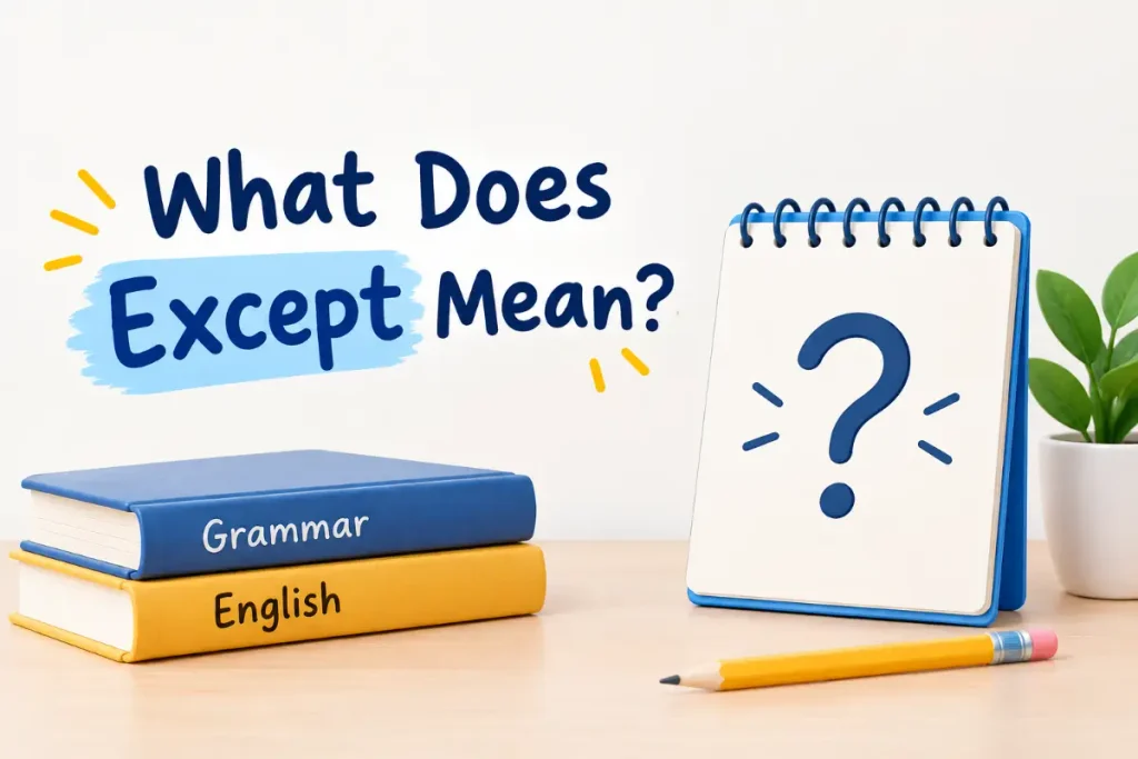 Accept vs Except explained with clear examples and meaning of each term.
