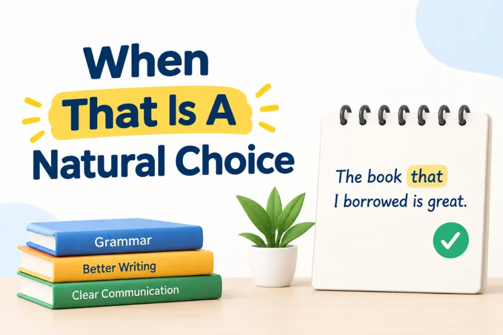 That vs Which: When That Is a Natural Choice for Clear Grammar
