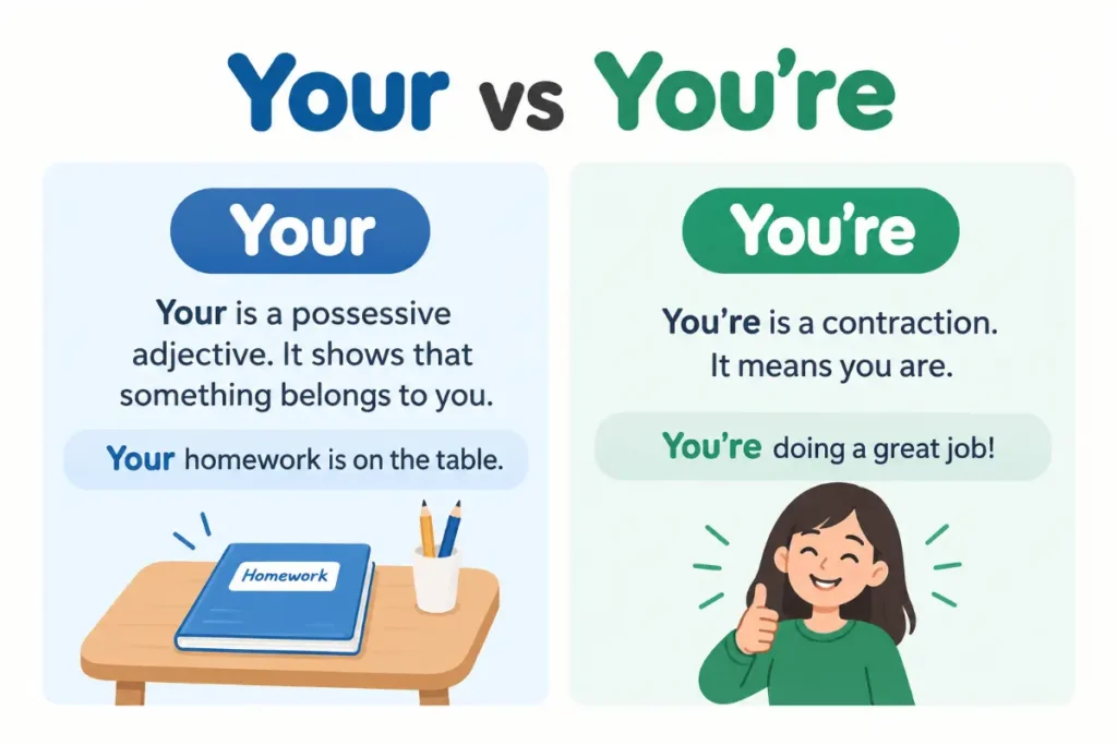 Your vs You’re: 7 Key Differences You Must Know (2026)