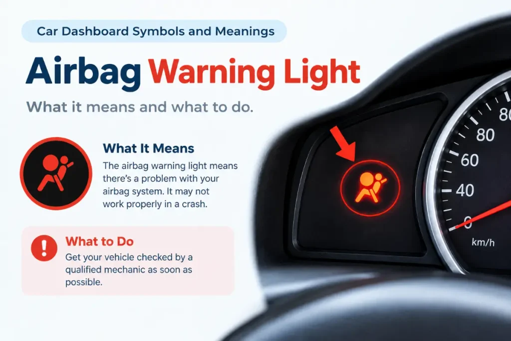 Car Dashboard Symbols and Meanings: Airbag Warning Light