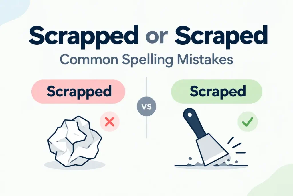 Scrapped or Scraped: Common Spelling Mistakes and Their Correct Usage