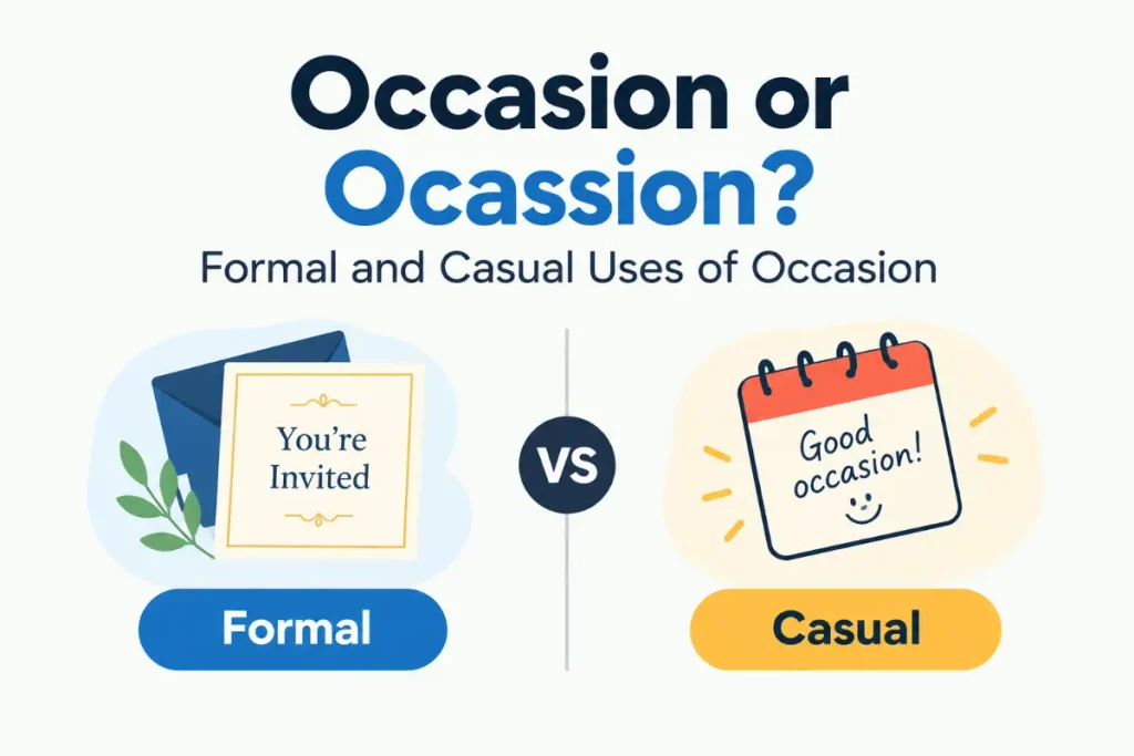 Occasion or Ocassion: Formal and Casual Uses of Occasion