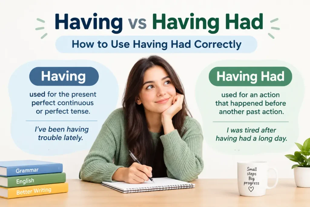 Having vs Having Had: Grammar and Correct Usage
