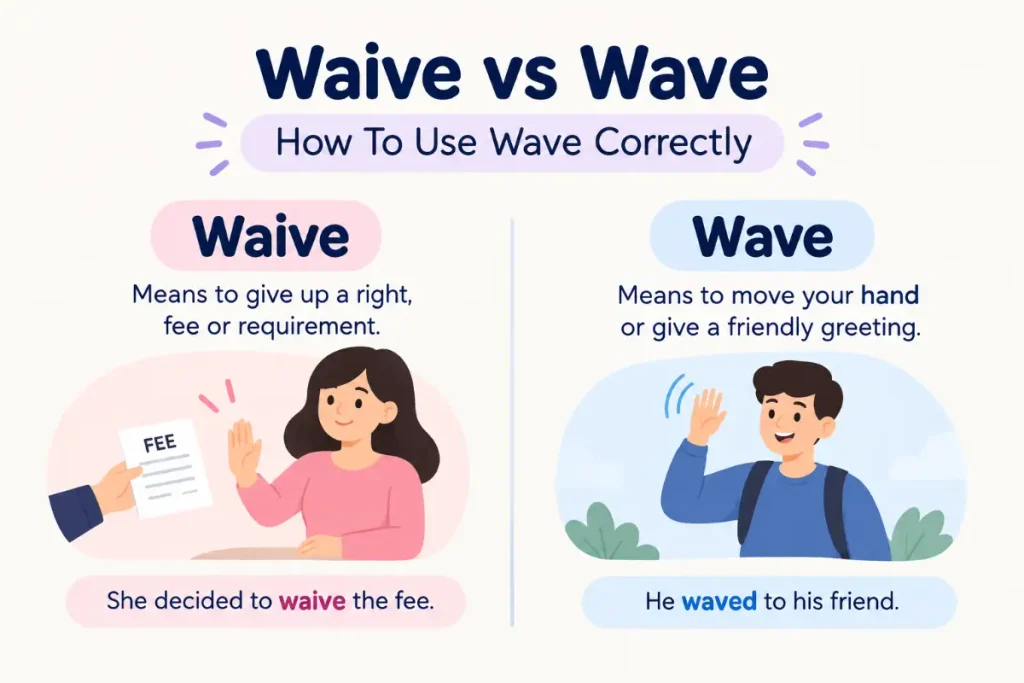 Waive vs Wave explained with examples for correct usage.