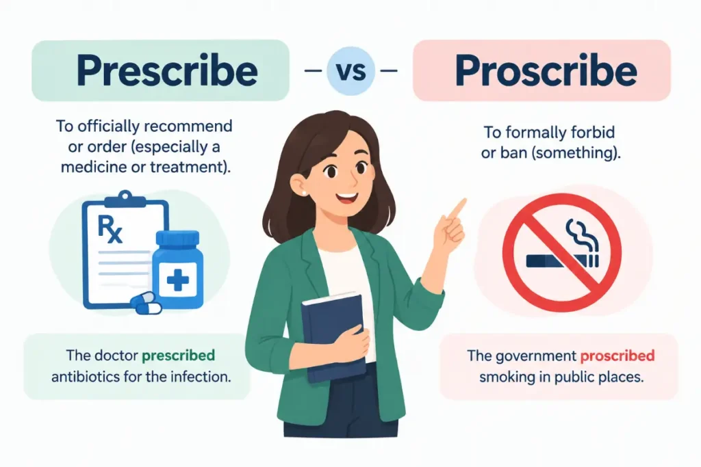 Prescribe vs Proscribe: 5 Simple Differences Explained (2026)