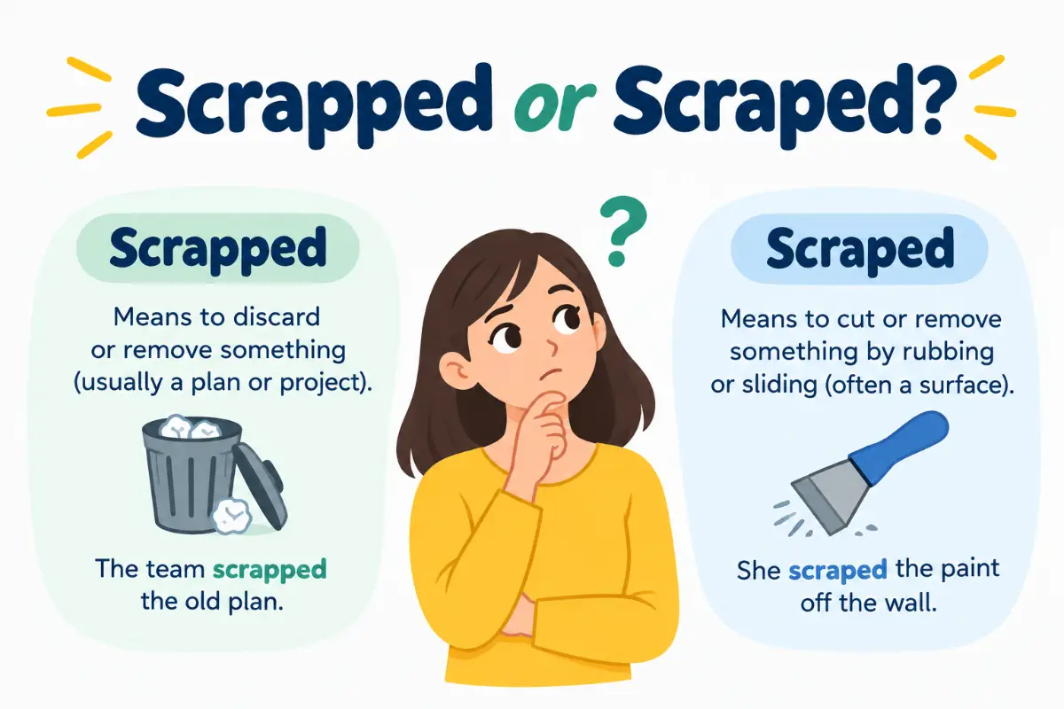 Scrapped or Scraped Which Spelling Is Correct (2026 Guide)