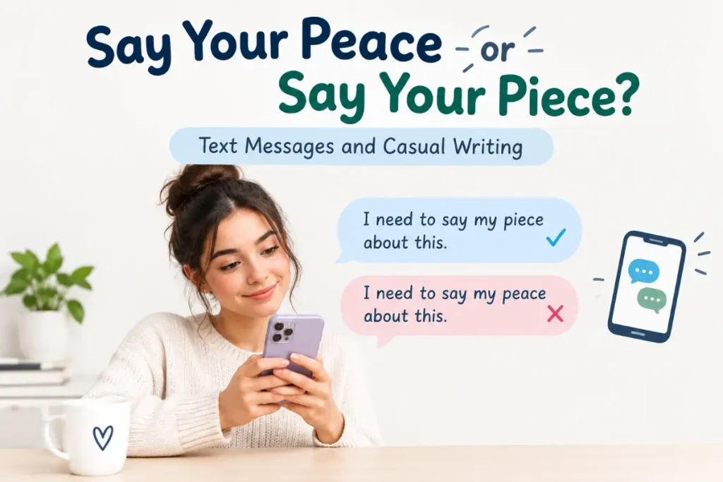 Say Your Peace or Say Your Piece? Grammar Guide for Texting