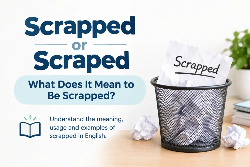Scrapped or Scraped: What Does It Mean to Be Scrapped?
