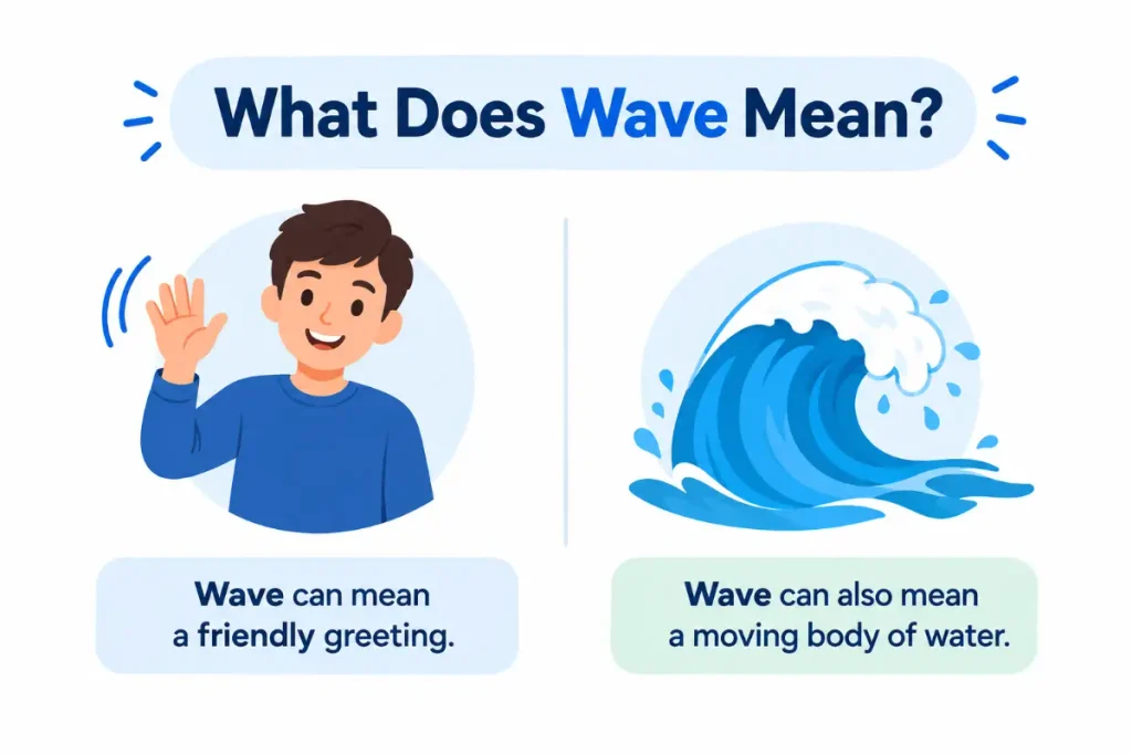 Waive vs Wave explained with meanings and examples of how “wave” is used.