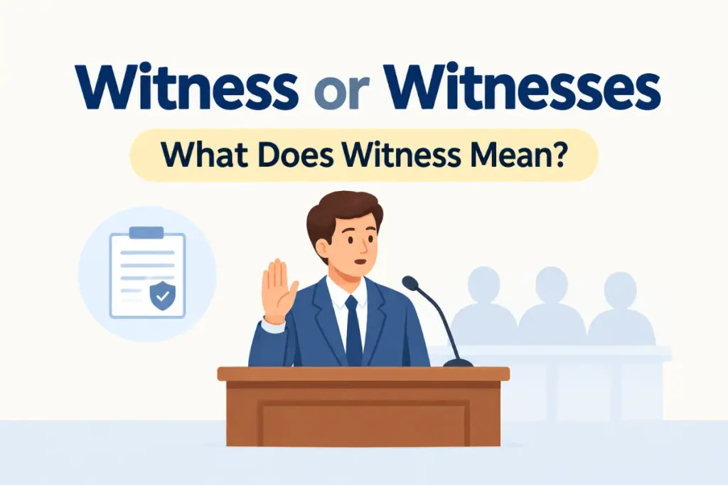 Witness or Witnesses: Understanding the Meaning and Correct Usage